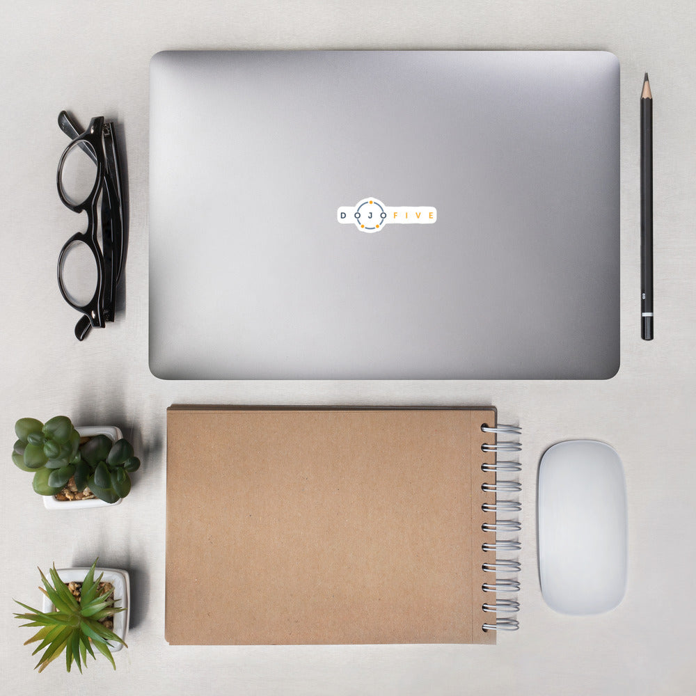 Dojo Five Sticker - White
