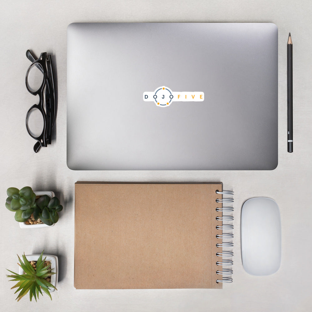 Dojo Five Sticker - White
