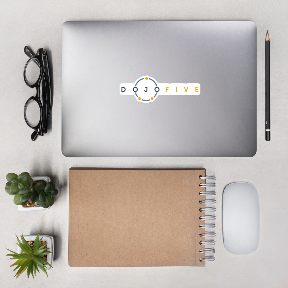 Dojo Five Sticker - White