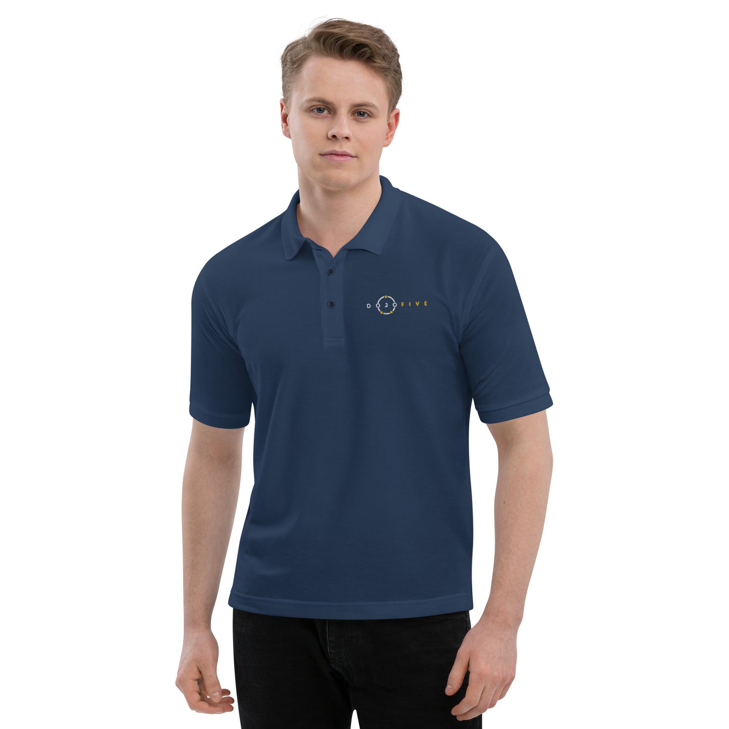 Men's Premium Polo - Dojo Five Logo