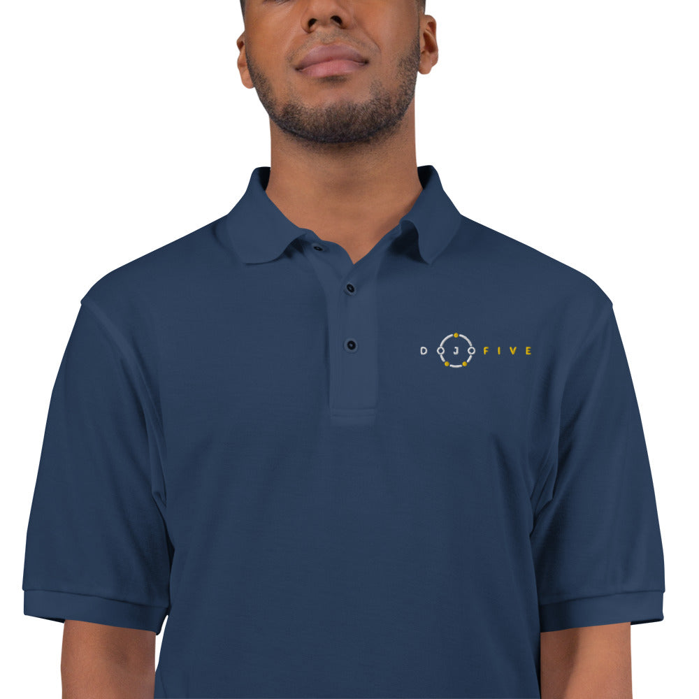 Men's Premium Polo - Dojo Five Logo