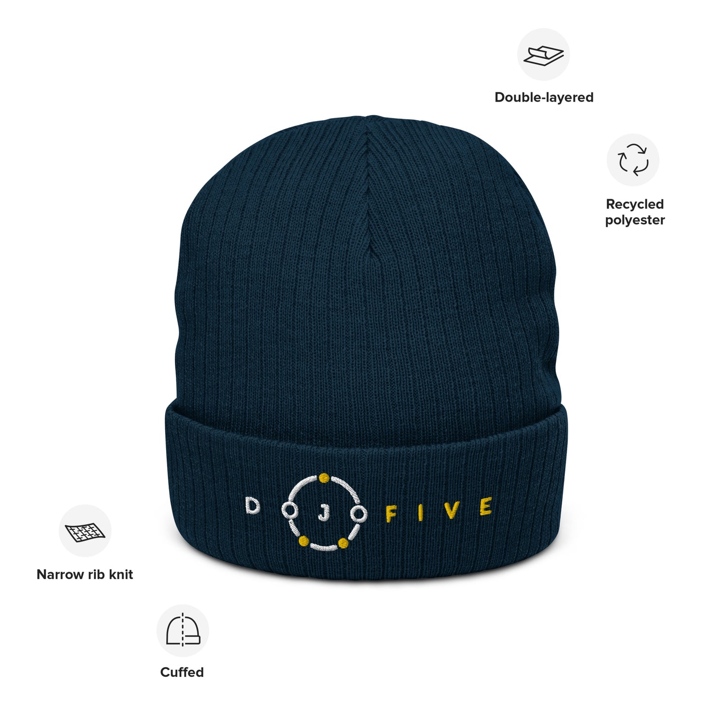 Ribbed knit beanie