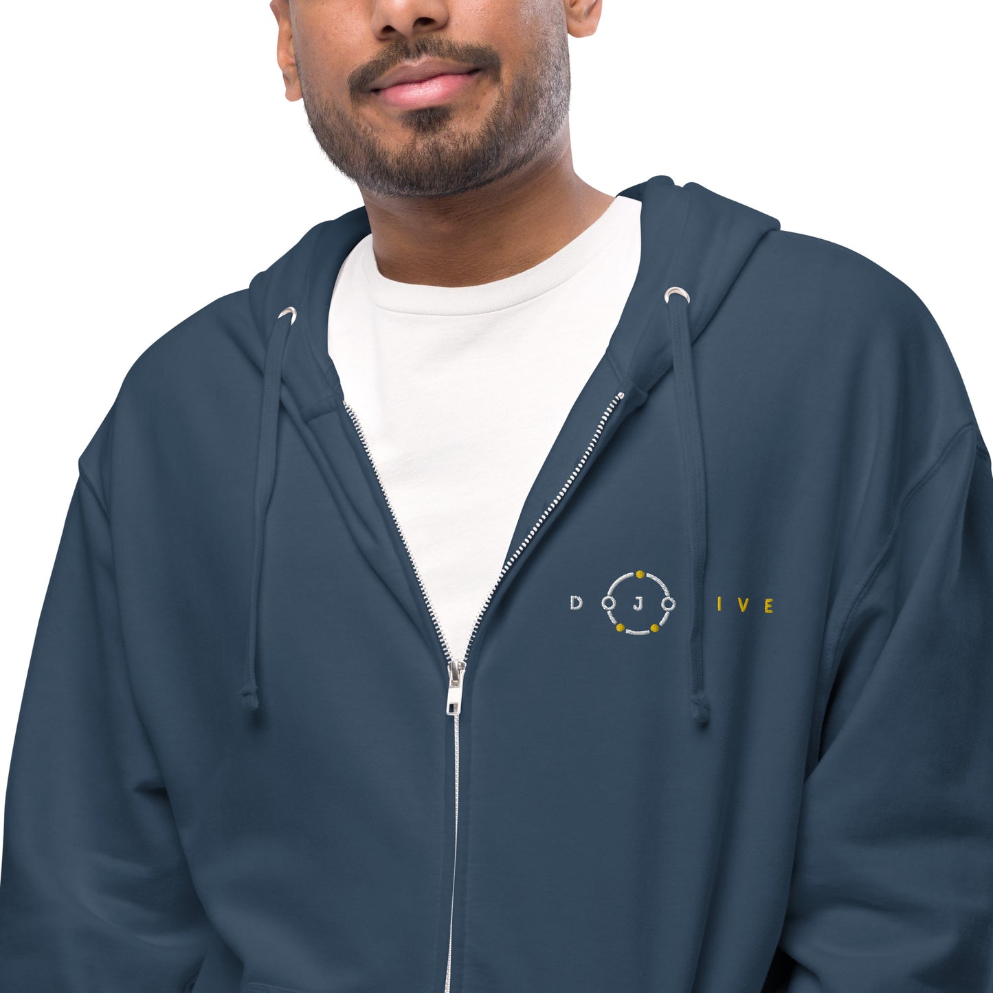 Unisex fleece zip up hoodie