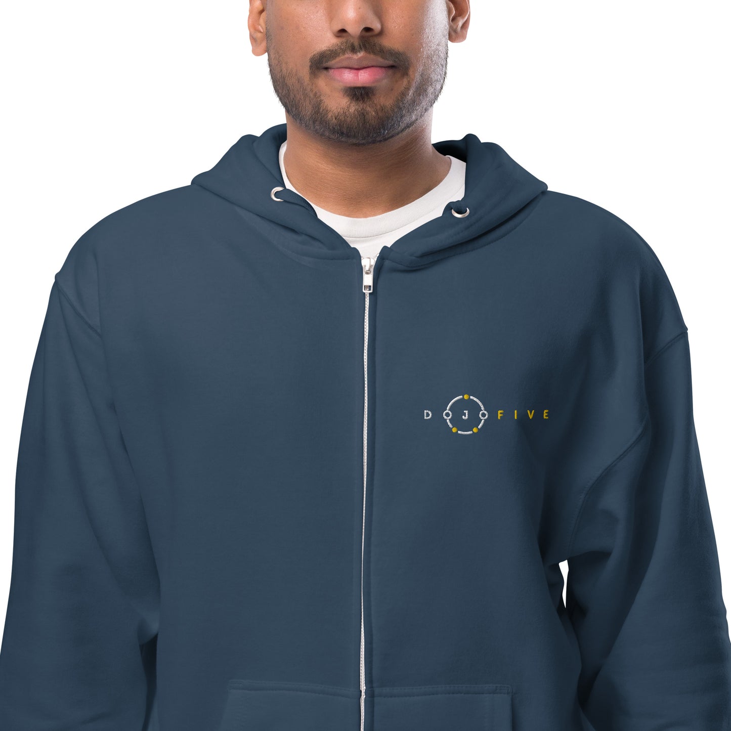 Unisex fleece zip up hoodie